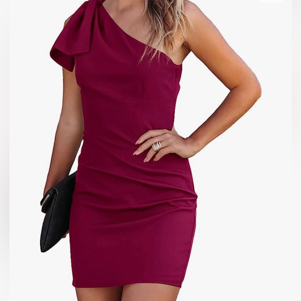 One Shoulder Mini Bodycon Dress